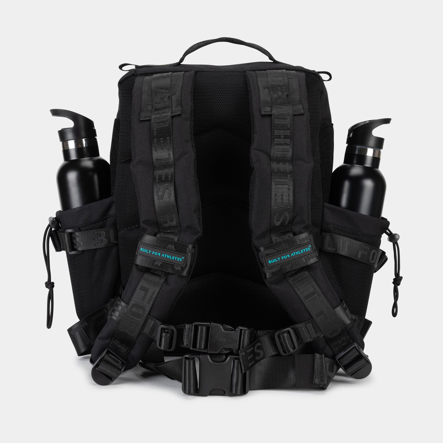 Medium 25L Gym Backpack Black & Aqua