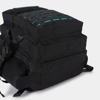 Medium 25L Gym Backpack Black & Aqua