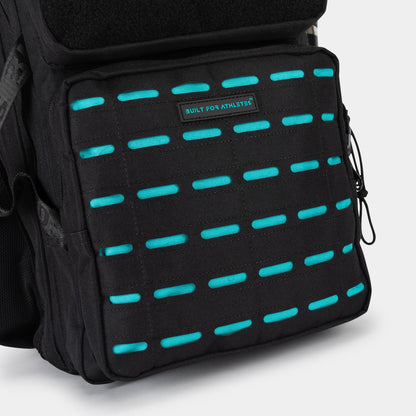 Medium 25L Gym Backpack Black & Aqua