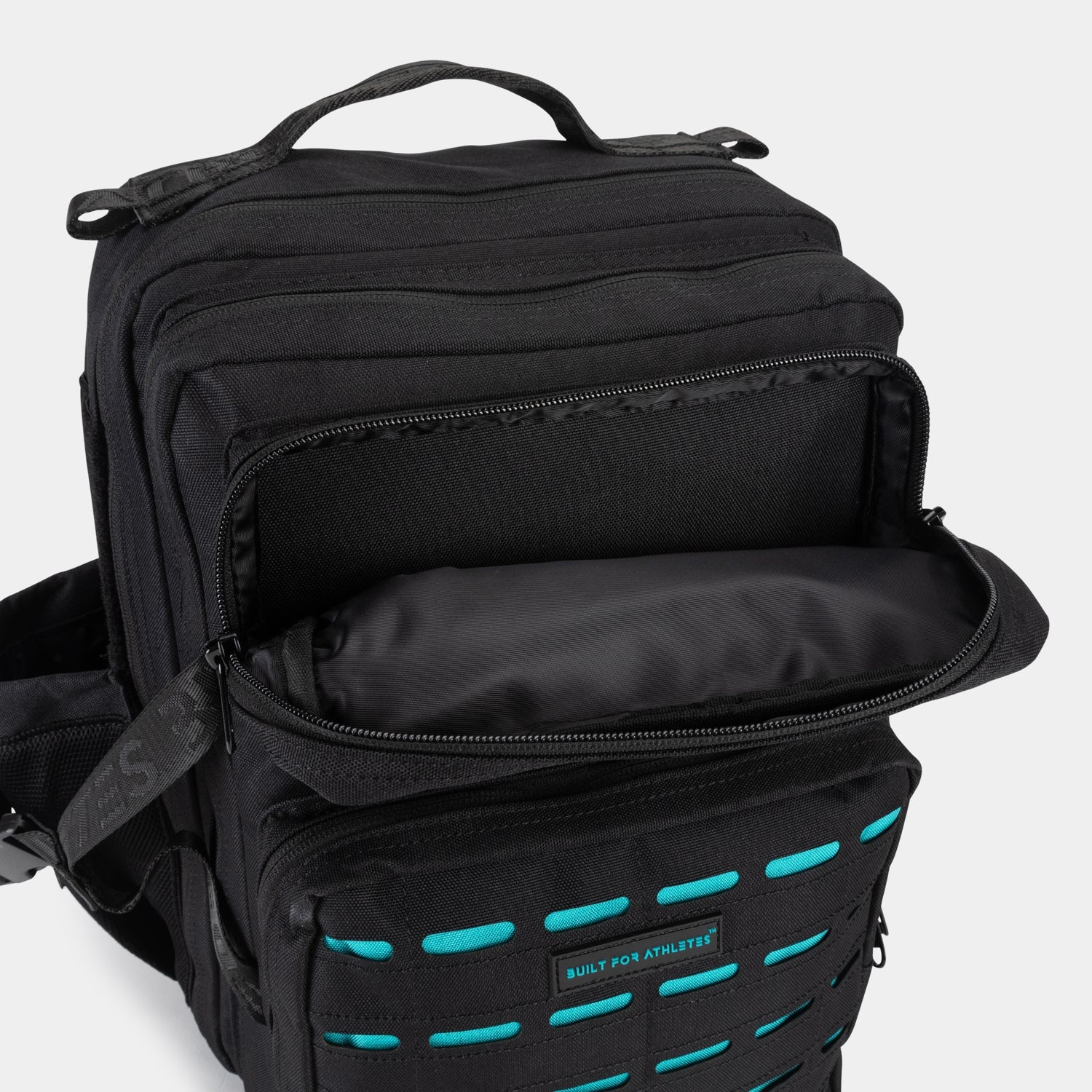 Medium 25L Gym Backpack Black & Aqua
