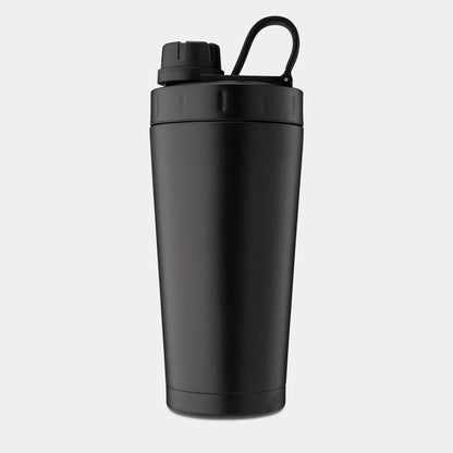 Stainless Steel Metal Protein Shaker 600ML Black