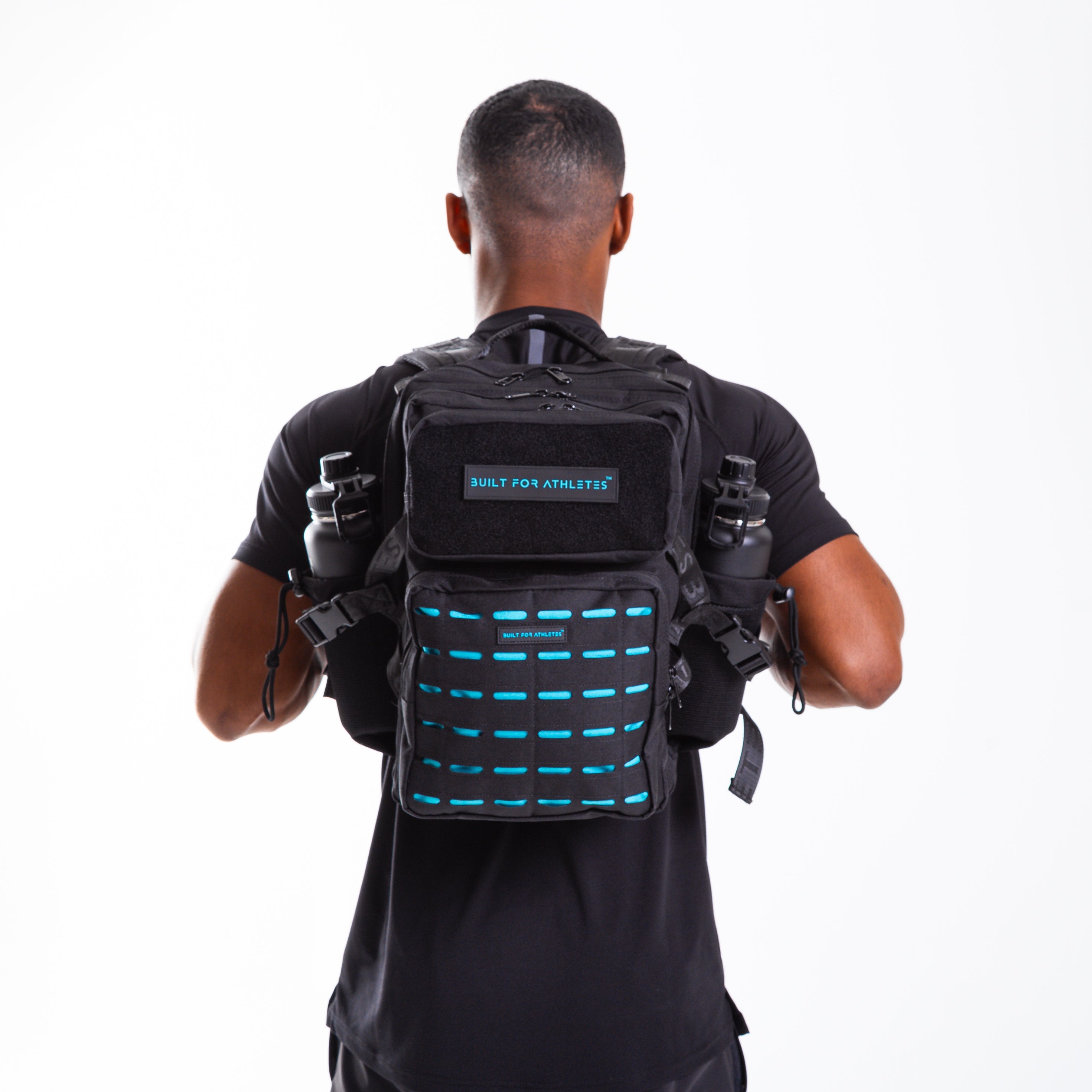 Medium 25L Gym Backpack Black & Aqua – Built For Athletes South Africa