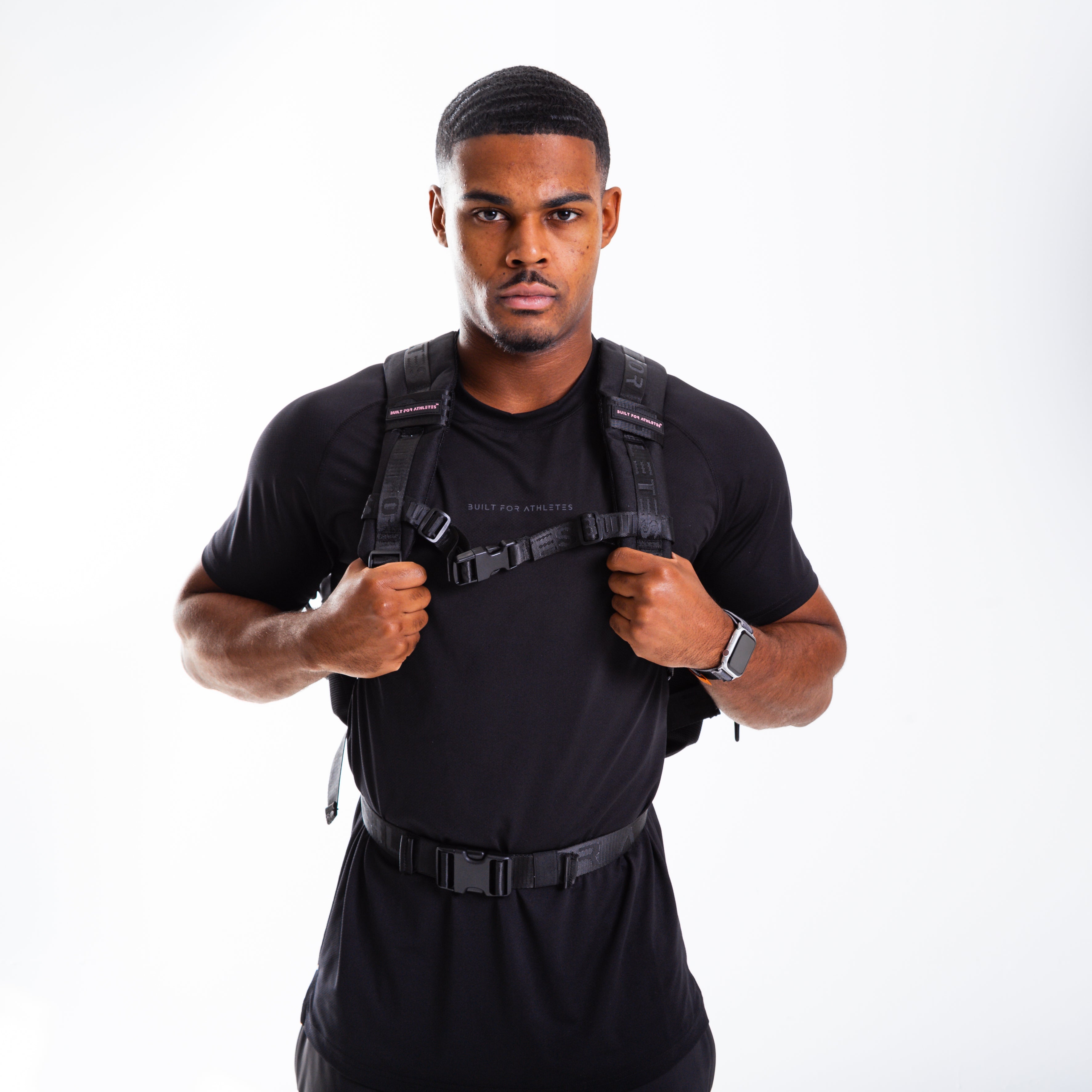 Medium 25L Gym Backpack Black & Pink
