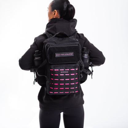 Medium 25L Gym Backpack Black & Pink