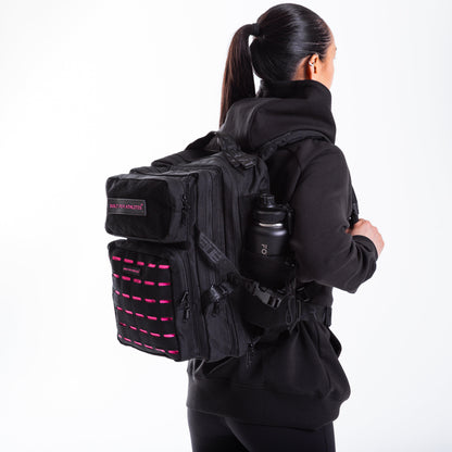Medium 25L Gym Backpack Black & Pink
